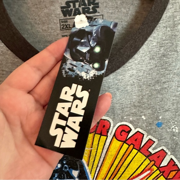 Star Wars Disney NWT Darth Vader Graphic Ringer T-Shirt Size 2XL - Picture 7 of 8